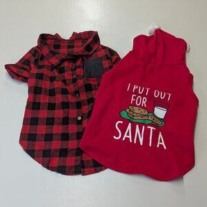 Two Size XL Christmas Dog Shirts